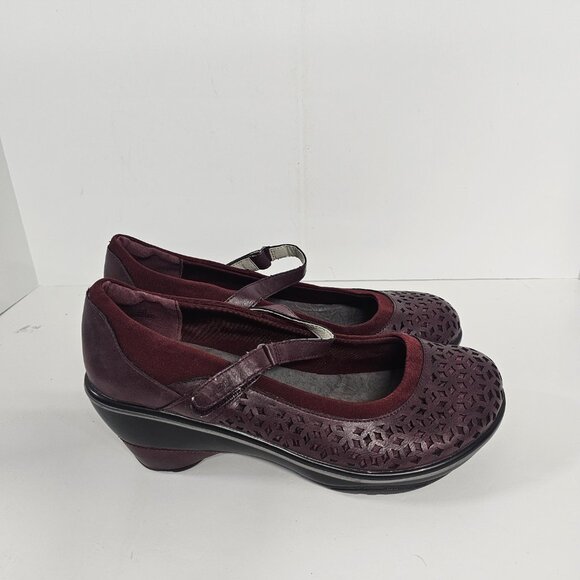 JBU Alcante Mary Janes Burgundy Y2K 11M - Picture 4 of 10